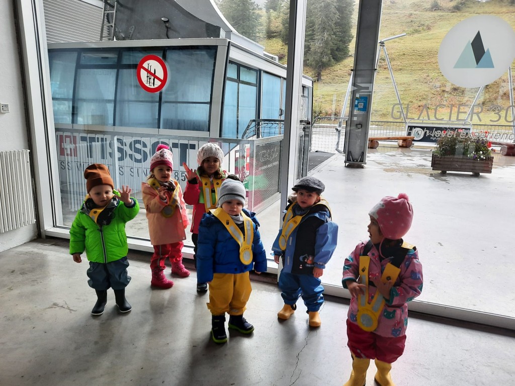 Enfants au Glacier 3000 des Diablerets